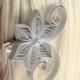 Light Gray Wedding Hair Clip, Soft Gray Wedding Hair Accessory, Paloma Wedding