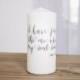 My Soul Loves Pillar Unity Calligraphy Candle, Vows, Wedding, Couple, House warming gift, home