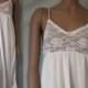 Vintage 60s nightgown Lace and chiffon bodice bridal wedding