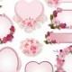 INSTANT DOWNLOAD Ornate Rose Frames Labels Party Tags Wedding Invitation Elements Digital Clip art Magnet Stationary S693 Buy 1 Get 1 Free