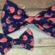 Coral Whales Bow Tie, Clip, Headband or Pet