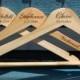 1 Personalized Wedding Hanger /  20 colors of ribbon to choose from / bridesmaid gifts /name hanger/brides hanger  wood natural /