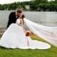 Elegant Diamond White Cathedral Wedding Veil with Satin Cord Edge Bridal Veil 108 Inches Long 108 Inches Wide Vail 71756