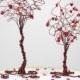 Pair of Trees Wedding Cake Topper Custom in Any Colors