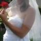 Two Tier Waist Length Raw Edge Circular Cut Wedding Veil, Ivory or White- READY TO SHIP in 3-5 Days