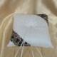 White Ring Bearer Pillow with Camouflage Trim