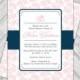 navy and pink bridal shower invitations - printable - DIY - blush pink wedding - cherry blossoms (672)
