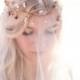 Drop veil with bridal wire halo
