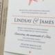 Lindsay Coral Starfish Booklet Wedding Invitation Sample