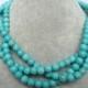 Turquoise Necklaces, 18 Inches 8mm 3 Strands bead  Necklace,Wedding Jewelry,Necklace,