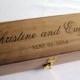 Wine Box Wedding Ceremony Love Letter Ceremony Wedding Wine Box handmade from Walnut, Wedding Memory Box, with Script Font