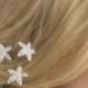 Rhinestone Starfish Bobby Pins, Beach Wedding, Bridal Hair Accessory, Hair Clips, Destination Wedding, Starfish Hair Pins,Bridesmaid Gift