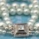 Three Strand pear bracelet, bridal jewelry, bridesmaid jewelry, prom jewelry