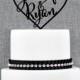 Wedding Cake Toppers with First Names Inside Heart, Personalized Cake Toppers, Elegant Custom Mr and Mrs Wedding Cake Toppers - (S002)
