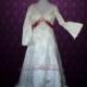 Medieval Long Sleeves Ethereal Ivory Lace Wedding Dress 