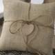 Two Burlap Ring Bearer Pillows - Personalized For Your Wedding Day