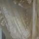 Downton Abby Wedding Bridal gown w Veil. Ivory. French Cream. Romantic Boho Prairie Gown.Lace. Juliette Fingertip Veil