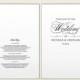 Elegant wedding program template-DIY printable editable wedding program-Instant download-T076