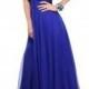 2015 UK LONG DARK ROYAL BLUE TAILOR MADE EVENING PROM DRESS