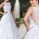 2015 New Arrival Vestidos De Noiva Sexy Illusion Jewel Neck A-Line Wedding Dresses Beaded Vintage Applique Button Tulle Bridal Gowns Online with $112.82/Piece on Hjklp88's Store 