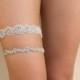 Bridal rhinestone garter set, wedding garter belt, glamour garter belt set