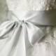 Bridal Sash - Romantic Luxe Satin Ribbon Sash - Wedding Sashes - Silver Gray Bridal Belt