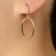 Oval Drop Earrings in Sterling Silver, Dangle Earrings, wedding ,bridal jewelry, 17x11
