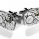 BULOVA Steampunk Watch Cufflinks Mens Art Deco GLEAMiNG Featured AUXILIARY MAGAZINE 2012 Anniversary Wedding - Jewelry by edmdesigns