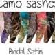 Camo sash camouflage belt realtree mossy oak true timber orange pink white purple and more