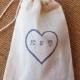 Wedding Favor Bags set of 175 4x6 inch Customized Handstamped Linen Bags, jewelry bags, gift bags, wedding favor bags, drawstring cloth bags
