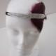 Flapper Headband The Great Gatsby Burgundy Feather Black Feather, Blue, Green, Ivory, or Beige Feather with Silver beading Fascinator