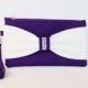 Promotional sale   -Bow wristelt clutch,bridesmaid gift ,wedding gift ,make up bag,zipper-ivory ,purple