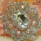 Large Rhinestone Brooch - Wedding Jewelry - Elegant Wedding Brooch Pin Accessories - Crystal Brooch Bouquet - Wedding Sash Pin 60mm 333198