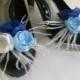 Shoes clasp, Hair clip, Bobby pin, Shoes clasp, Weddings accessory, Brooch, Something blue, Small fabric flowers, Floral arrangement, Brides