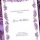 Wedding Program Template "Vintage" Purple 