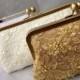 Pearled Pretty Kisslock-- Lace Wedding Clutch (Choose Your Color)