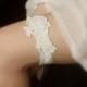 Lace Wedding Garter - Rustic Garter - Ivory or White Lace - Vintage Inspired Bridal Lingerie - "Everley"