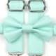 Mint bow tie & suspenders, mint suspenders, mint green bow tie, ring bearer outfit, mint wedding, boys mint bow tie, toddler suspenders