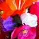 TROPICAL HAIR CLIP - Hawaiian Orchids, Lily, Roses, Flower Clip, Beach Bride, Fascinator, Silk Hair Flowers, Wedding Hair Accessory,Hawaiian