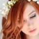Wedding headband, dogwood crown, white flower crown, Bridal headpiece, woodland wedding, hair accessories