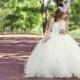 burlap and lace wedding flower girl dress custom champagne and ivory lace tutu dress