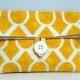 ON SALE Yellow and White Bridesmaid Clutch in Sydney by Premier Prints Yellow Makeup Bag Cosmetic Bag Yellow and White Wedding