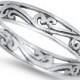 4mm Filigree Band Solid 925 Sterling Silver Wedding Engagement Anniversary Classic His Hers Band Ring Filigree Design Size 4-12