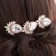 Bridal Comb Rose Gold Wedding Hair Accessory Crystal Hair Clip CZ Wedding Veil Slide EDITH