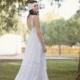 White Lace Bohemian Wedding Dress Boho Bridal Long Wedding Gown - Handmade by SuzannaM Designs - New