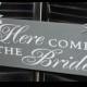 Here Comes the BRIDE Sign/Photo Prop/Great Shower Gift/Gray/pewter/Reversible Options