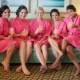 5 Bridesmaids Robes Personalized Wedding Shower Front embroidery is included on all robes