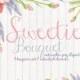 Watercolor Floral clipart, PNG, wedding bouquet, arrangement, bouquet, frames, digital paper, blue flowers, bridal shower, for blog banner