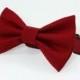 Burgundy wine red bow tie and collar - cat bow tie collar set, dog bow tie collar set
