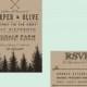 Rustic Evergreen Wedding Invitation // DIY Printable // Rustic Wedding, Forest Wedding, Country Wedding